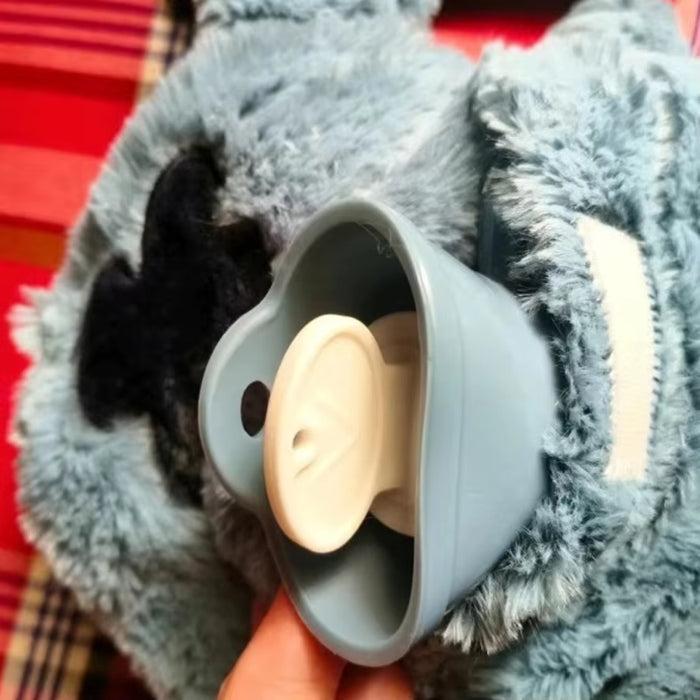 Stitch's Cozy Companion: Blue Plush Hot Water Bottle