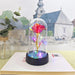 Timeless Romance Glass Cover Eternal Rose LED Light Foil Flower