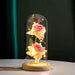 Forever Yours Eternal Red Rose in LED Glass Dome