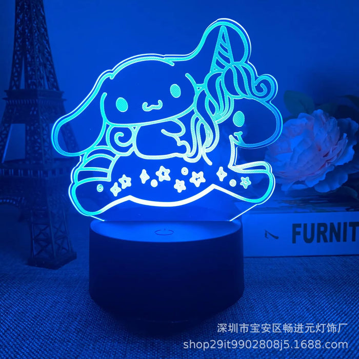 Sanrio 3D LED Night Light Kawaii Cinnamoroll & Kuromi Cartoon Lamp