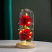 Forever Yours Eternal Red Rose in LED Glass Dome