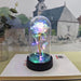 Timeless Romance Glass Cover Eternal Rose LED Light Foil Flower