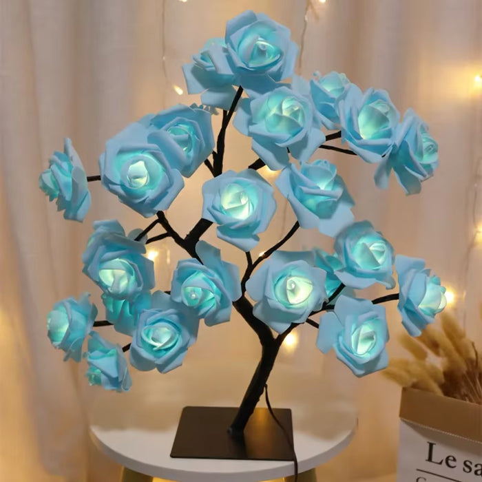 Romantic LED Rose Flower Lamp - USB Table Light for Home Decor, Wedding, Christmas