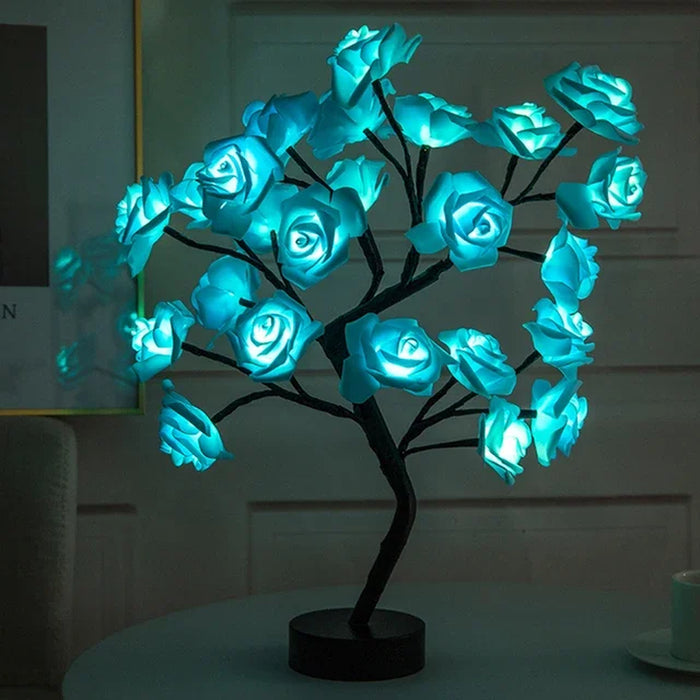 Romantic LED Rose Flower Lamp - USB Table Light for Home Decor, Wedding, Christmas