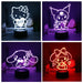 Sanrio 3D LED Night Light Kawaii Cinnamoroll & Kuromi Cartoon Lamp