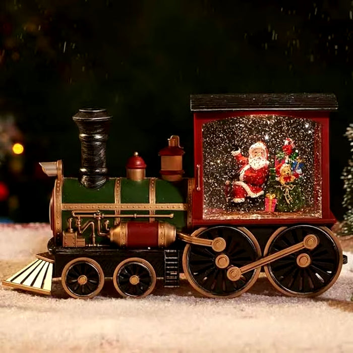 Magical Christmas Eve Music Box Charming Water-Filled Train Ornament