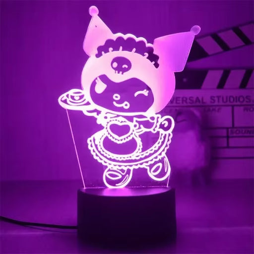 Sanrio 3D LED Night Light Kawaii Cinnamoroll & Kuromi Cartoon Lamp