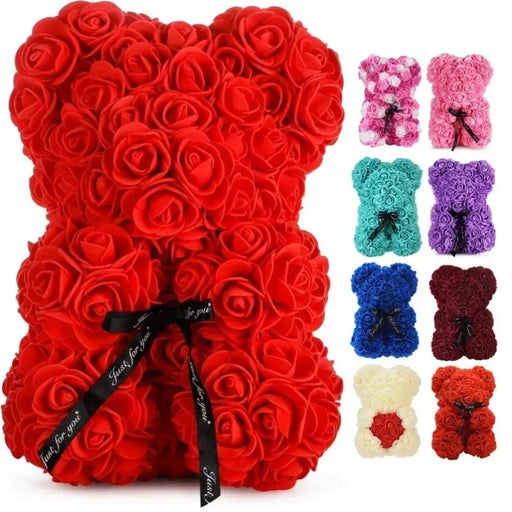 Eternal Love Teddy Artificial Flower Rose Bear