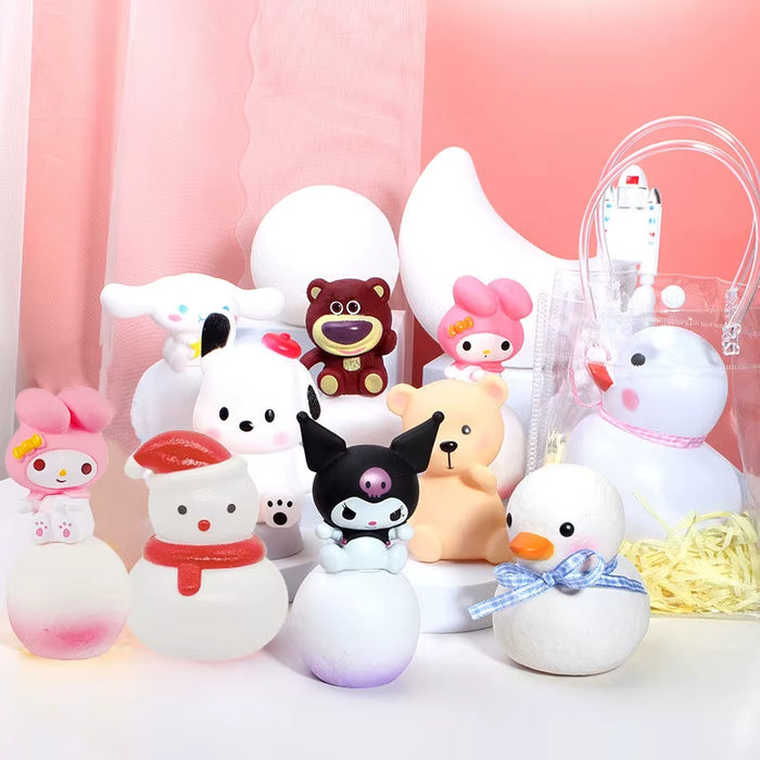 Kawaii 3D LED Night Light Sanrio Cinnamoroll & Hello Kitty Moon Lamp